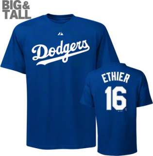 Andre Ethier Big & Tall Los Angeles Dodgers #16 Name and Number T 