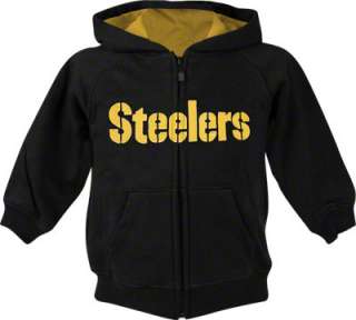 Pittsburgh Steelers Youth Sportsman Full Zip Fleece Hooded Sweatshirt 