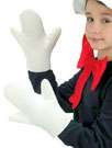 Child White Cat in the Hat Costume Gloves