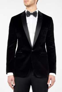 Black Velvet Blazer Slim Tuxedo Suit by D&G Dolce & Gabbana