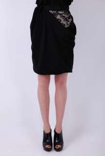 Black Murano Lace Drape Skirt by Sportmax   Black   Buy Skirts Online 