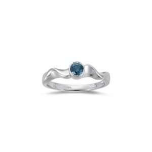 Blue Diamond Ring   1/4 (0.21 0.27) Carat Blue Diamond Solitaire Ring 