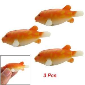   Como Aquarium Flexible Fins Plastic Fish Decor Orangered
