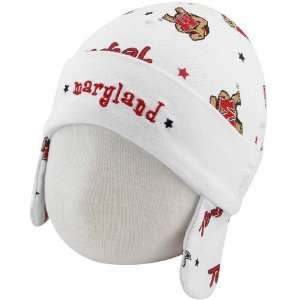 New Era Maryland Terrapins Infant White Ski Knit Baby Beanie  