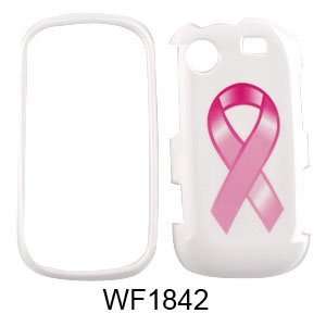 Samsung Messager Touch SCH R630 Pink Ribbon on White Hard Case,Cover 