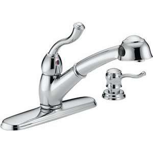 Delta 473 SD DST Saxony Single Handle Pull Out Kitchen Faucet With 