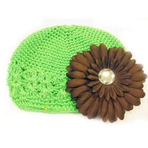   Fits 0   9 Months With a 4 Brown Gerbera Daisy Flower Hair Clip Baby