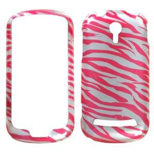  Hot Pink Silver Zebra Protector Case for LG Quantum C900 