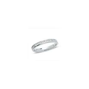 ZALES Princess Cut and Baguette Diamond Band in 14K White Gold 1/4 CT 