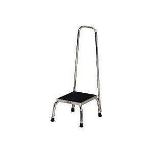 Step Stool with Hand Rail, 11 1/4 W X 14 1/2 L X 9 H Chrome plated 
