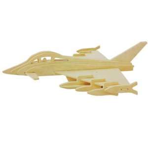 Como Children Wooden Eurofighter Typhoon Model 3D Puzzle Educational 