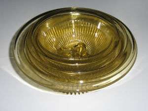 ANTIQUE Federal Glass Company Amber Depression Glass Mixing Bowls (4 
