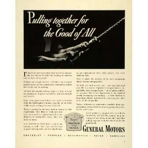 1941 Ad General Motors War Production Workers Automotive Cars Pontiac 