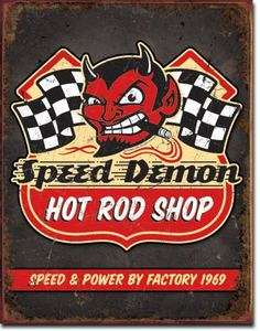   Hot Rods Shop Hot Rod Muscle Car Auto Car Garage Tin Metal Sign  