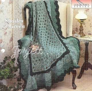 Shades of Green Afghan, quick 2 strand crochet pattern  