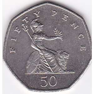  1997 Great Britain 50 Pence Coin 