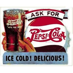    Ask For Pepsi Cola Porcelain Refrigerator Magnet