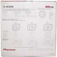 NEW PIONEER TS W303R 12 SUBWOOFER+SPL VENTED ENCLOSURE  