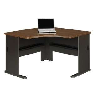 Sienna Walnut and Bronze 48 Corner Desk