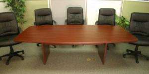 Foot Boat Shape Conference Table   Cherry or Mahogany  