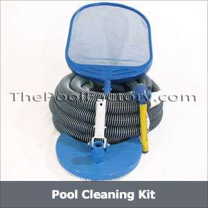 Pool Cleaning Kit   30 Vac Hose,Leaf Skimmer,Weighted Vacuum Head 