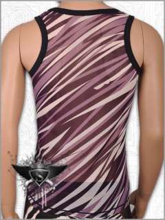 MG007NP Purple Punk Mens Underwear Elastic Tank Top  