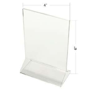 Acrylic Sign Holder Crystal Clear Display Table Tent Card Holders 