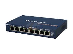 NETGEAR GS108 Desktop Switch ProSafe Gigabit Ethernet with Jumbo Frame 