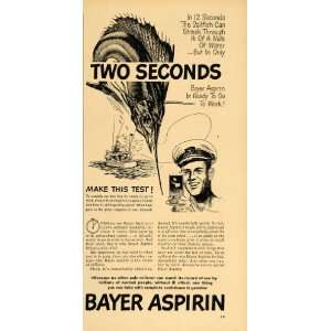   Ad Bayer Aspirin Sailfish Fast Pain Relief Tablet   Original Print Ad