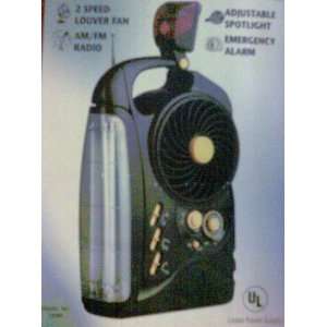  Rechargeable Fan/Light/ALARM/SPOTLIGHT and AM/FM Radio 