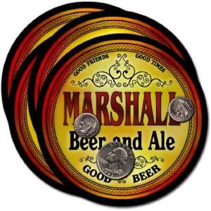  Marshall , WI Beer & Ale Coasters   4pk 