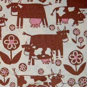   Park and Moo in Tea by Alexander Henry Fabrics Arts, Crafts & Sewing