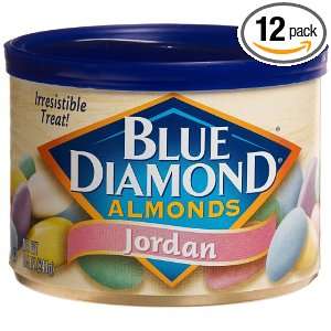 Blue Diamond Almonds Jordan Almonds, 8.5 Ounce Tins (Pack of 12 