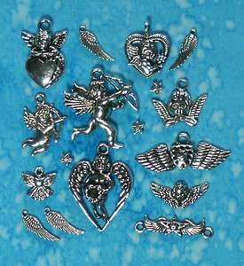 Tibet Silver ANGEL WING, CUPID, ANGEL Charms & Connector Sets   3 Day 