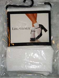 White Ankle Socks Adult Cuff Anklet Leg Avenue T101 714718004471 