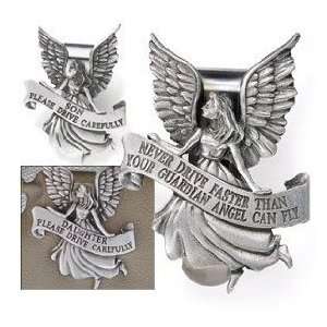    PEWTER AUTOVISOR CLIPS (GUARDIAN ANGEL   SON) 