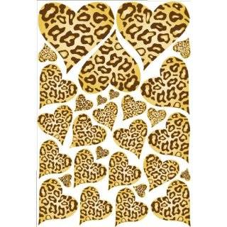 Leopard Cheetah Print Hearts Wall Stickers Decals