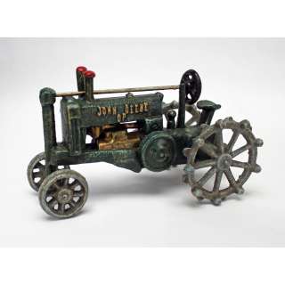   John Deere OP Antique Replica Cast Iron Farm Toy Tractor  