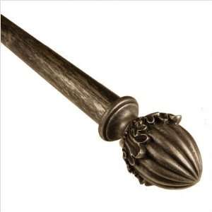   Acorn Curtain Rod in Antique Silver Size 48   86