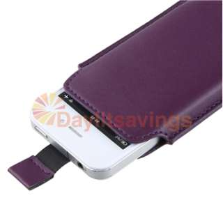 Purple Pull Leather Soft Case Skin Cover For Apple iPod Touch 3 3G 3rd 
