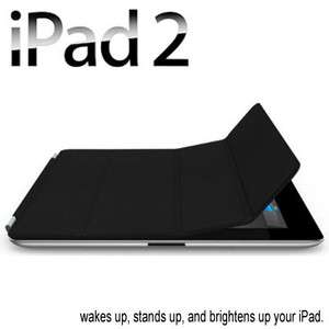   Fiber Leather Case Smart Cover Magnetic Case For Apple iPad 2  