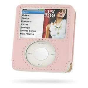  Apple iPod Nano 3rd Leather Sleeve Case w/ Neck Strap (Pink) Cell 