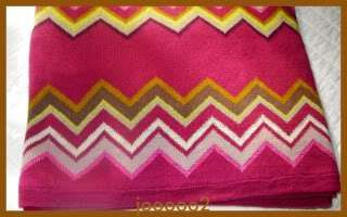 Missoni for Target Sweater Blanket Baby Passione Fuschia Zig Zag FREE 