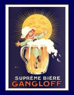   vintage beer poster Circa ?, artist Marcellin . Great for a tavern