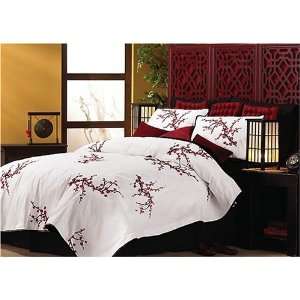  Asian Bedding Coverlet and Sham Set Full/queen
