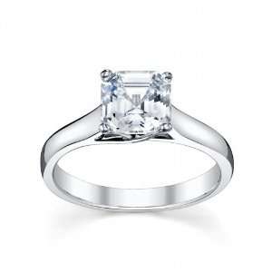   Diamonore Simulated Asscher Diamond Ring 1.5 CT.  Jewelry