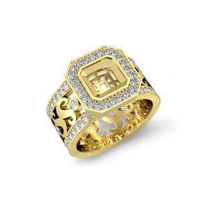  1.30 ct Asscher Diamond Anitque Designer Engagement Ring 
