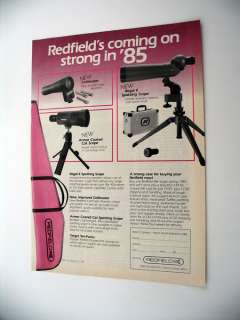 Redfield Collimator Cat & Spotting Scope 1985 print Ad  