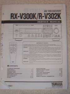Yamaha Service Manual~RX V300K/R V302K AV Receiver  