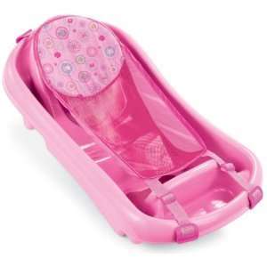 First Years Infant Toddler Baby Bath Tub w/Sling Pink  